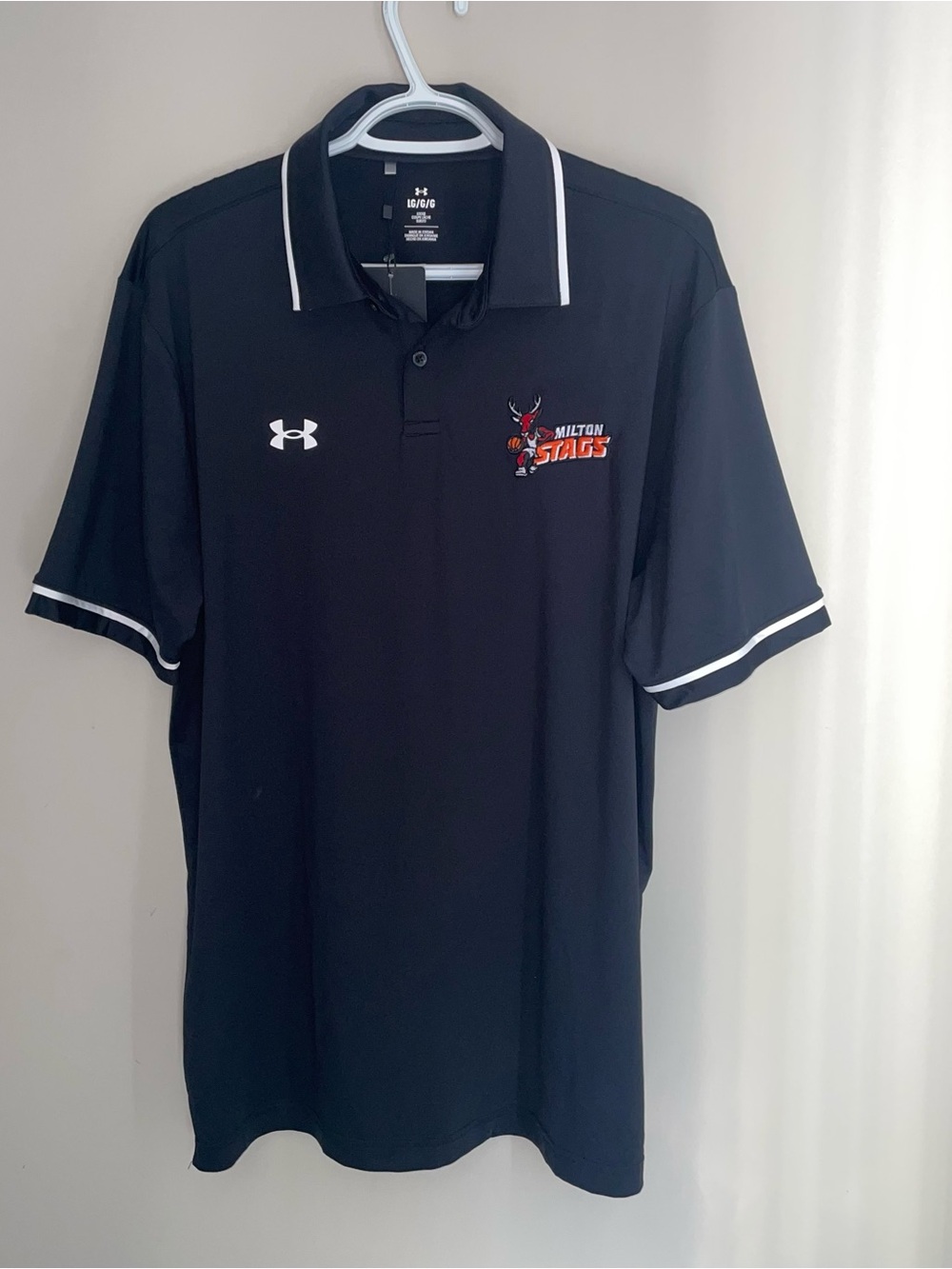 Under Armour Performance Polo - Black - National Milton Stars Golf Shirt (A3)